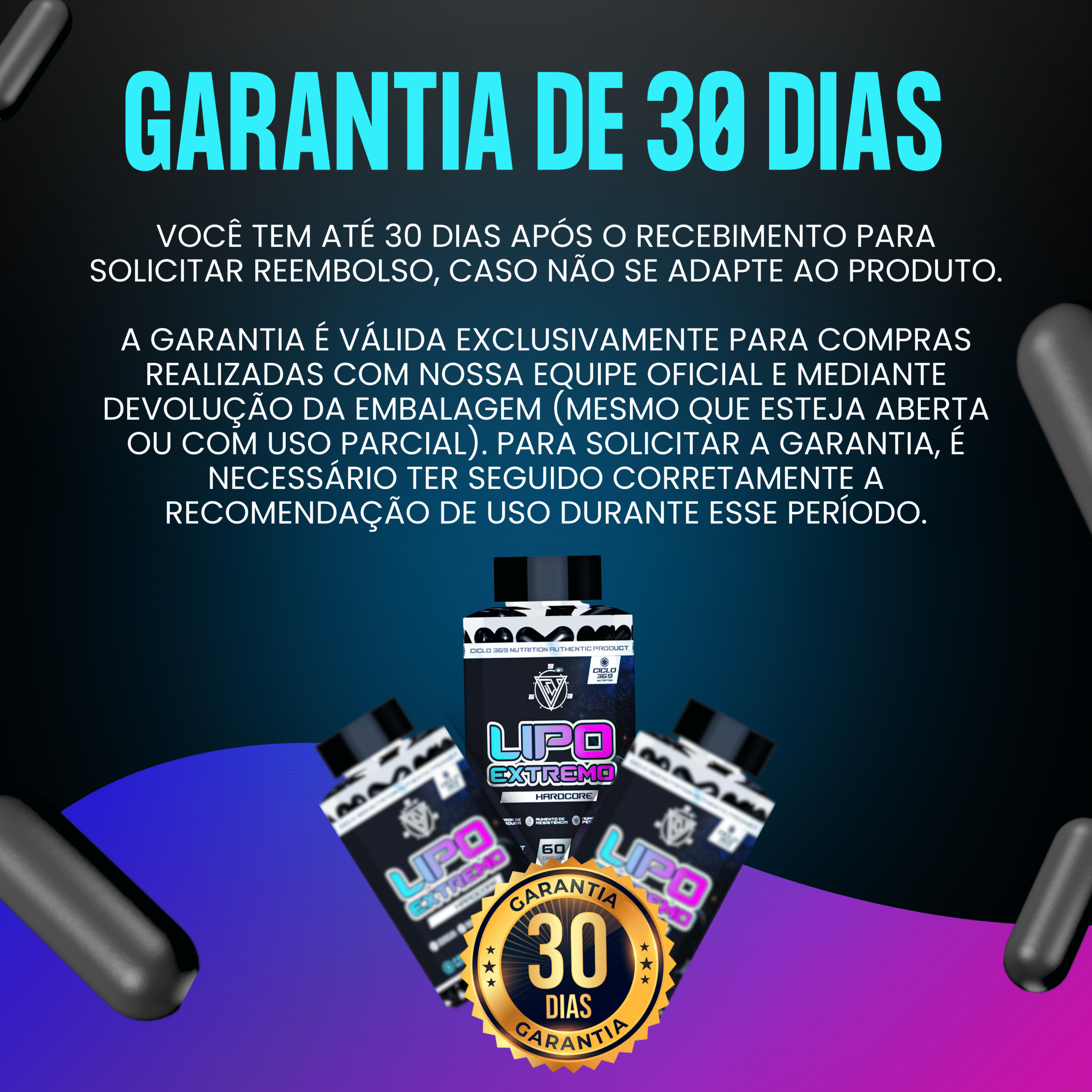 Garantia 30 dias Lipo Extremo
